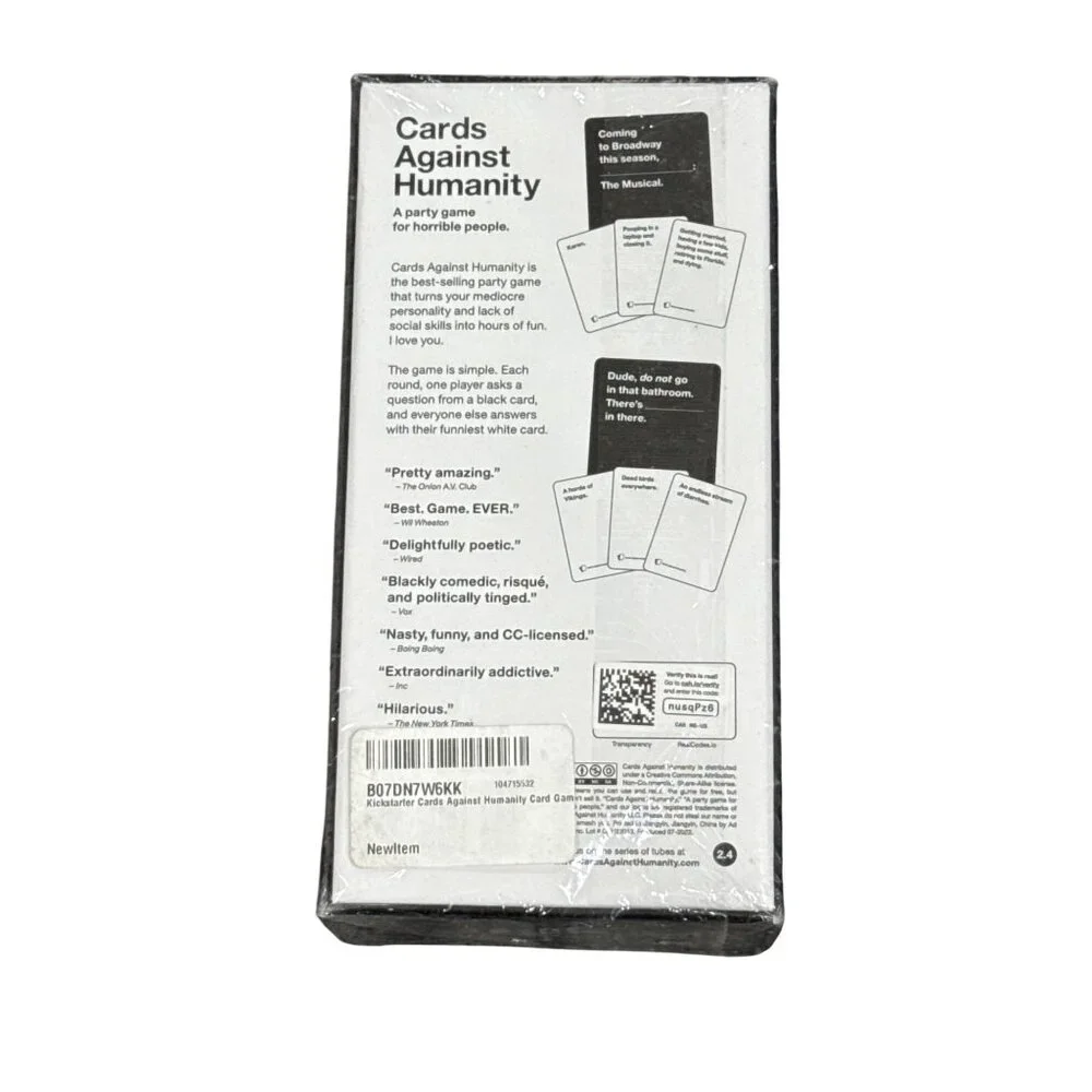 Cards Against Humanity • Main Game: Social Skills Party Game, 4+ Players, Includ